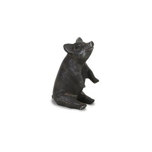 Cheung's Harveston Cast Iron Sitting Pig - 1 of 4