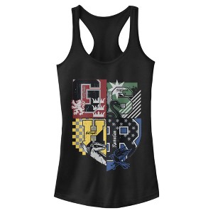 Juniors Womens Harry Potter House Crests Shield Racerback Tank Top - 1 of 4