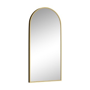 Lirago 47" x 22" 2PC Arched Hanging Bathroom Mirror with Gold Scratch-Resistant Aluminum Alloy Frame - 1 of 4