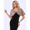 Allegra K Women's Party Elegant Faux Fur Full-Lined Wrap Shrug - 3 of 4