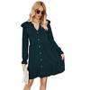 Women’s Fall Dress Casual Ruffle Tiered Long Sleeve Babydoll Mini Dresses Short Swing Skater Dress - 2 of 4