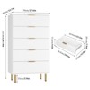 Homhougo Fluted  Drawer Dresser for Bedroom, Wooden Chest with Wide Drawers, Modern Storage Organizer for Closet, Hallway - 2 of 4