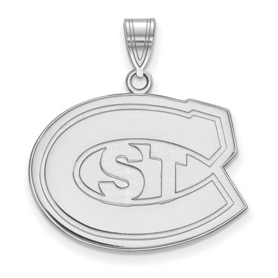 Black Bow Jewelry 14k White Gold St. Cloud State Huskies NCAA Large Pendant
