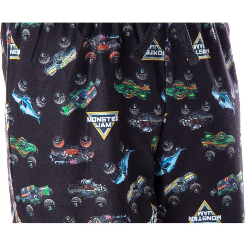 Monster Jam Boys' Monster Truck Allover Pattern Sleep Pajama Pants, 2 of 5