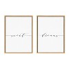 (Set of 2) 18" x 24" Sylvie Sweet Dreams Canvas Art Set by Maggie Price Natural - Kate & Laurel All Things Decor - 2 of 4