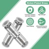 Unique Bargains Nickel Plated Brass Plastic Push to Connect One Way Check Valve 2 PCS - 2 of 4