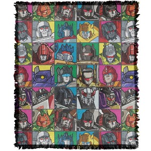 Transformers Transformer Squares Blanket 50"x60" Woven Tapestry - 1 of 4