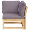 vidaXL Patio Sofa Corner with Cushions 28.7"x28.7"x25.6" Solid Wood Acacia - 4 of 4