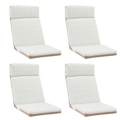 Aoodor Indoor Outdoor High Back Chair Cushions Replacement Set of 4（Blue）