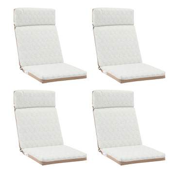 Emma + Oliver Hammond All-Weather Indoor and Outdoor Cushions for Adirondack Chairs and High Back Patio Chairs, Cream