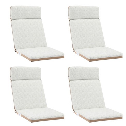 Aoodor Reversible Design High Back Chair Cushions Set Of 4- White : Target