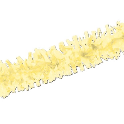 Beistle 25' Tissue Festooning Garland Yellow 4/Pack 55599-Y