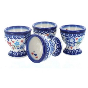 Blue Rose Polish Pottery 38-4 Vena Egg Cup Set - 1 of 1