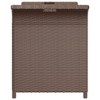 vidaXL Patio Bench with Cushion Brown 45.7 in.x18.1 in.x22.4 in. Poly Rattan - 4 of 4