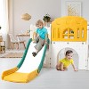 8 in 1 Toddler Slide Playset, Toddler Indoor Playground with Slide, Climber, Tunnel, Basketball Hoop, Toy Storage and Telescope for Kids 1-3 - 4 of 4
