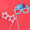 Big Dot of Happiness Firecracker 4th of July Glasses - Paper Card Stock Red, White and Royal Blue Party Photo Booth Props Kit - 10 Count - 2 of 4