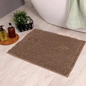 Unique Bargains Bathroom Rug Mat Non-Slip Chenille Shaggy 15.75"x23.62"x1.06" - 1 of 4