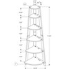 TOAOTBNBO 5 Tier Ladder Bookshelves with Thick Panel, Narrow Storage Bookcase for Display Modern Corner Shelf for Small Space - 3 of 4