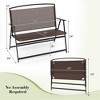 MOEPISY Folding Double Patio Bench With Backrest And Armrests - 4 of 4