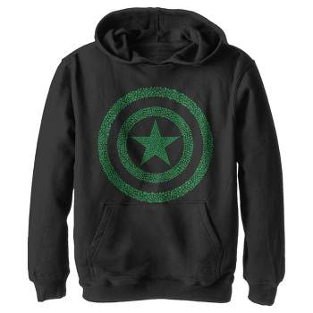 Boy's Marvel St. Patrick's Day Captain America Clover Shield Pull Over Hoodie