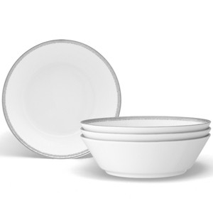 Noritake Whiteridge Platinum Set of 4 Soup Bowls - 1 of 4