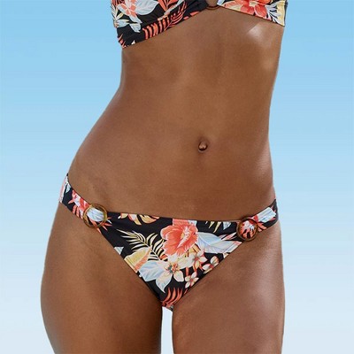 Women's Tropical Print Cheeky Bikini Swimsuit Bottom - LASCANA