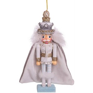 Kurt Adler Wood Ornament for Christmas Tree, Swarovski King Nutcracker - 1 of 4