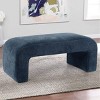 Lily 47" Upholstered Scroll Velvet Waterfall Bench/Chenille Entryway Bench for Bedroom-Maison Boucle - 2 of 4