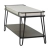 Industrial Upholstered Metal Bench Black - Olivia & May: Cotton Entryway, No Storage, Indoor Use - 2 of 4