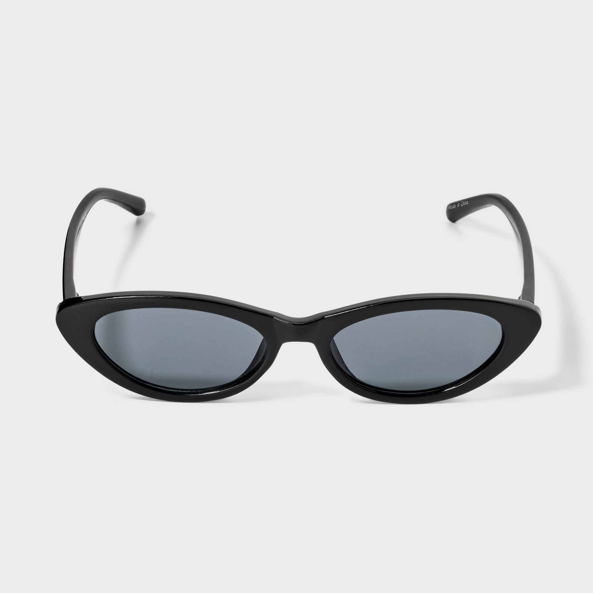 Women's Slim Plastic Cateye Sunglasses - Wild Fable™ Black
