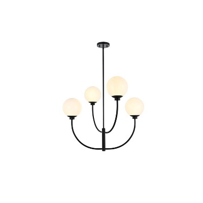 Elegant Lighting Nyomi 30 inch chandelier in Black
