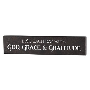 Dicksons Inspirational Hanging Wall Art Plaque Sign For Living Room 8.75 x 14 Iron Grace and Gratitude Praying Couple - 1 of 1