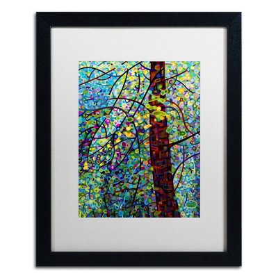 Mandy Budan Abstract Tree Art on Canvas with Black Frame