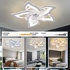 Aoibox Modern Dimmable Flower Ceiling Fan with Light, Remote/App Control, 6-Speed, Timer, for Living Room, Bedroom, Dining Room - 3 of 4