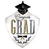 LoonBalloon 30 Inch Graduation Caps Off Shield Balloon with 2 Mylar Balloons Set - 2 of 2
