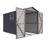 Motorcycle Outdoor Steel Storage Shed With Window ,tracks and fixtures,Grey - 4 of 4