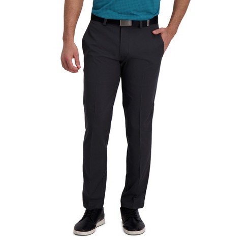 Haggar Men's Cool Right Straight Fit Flat Front Performance Flex Pant ...