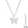 Steeltime Ladies stainless steel butterfly pendant. Color Options: Silver, Gold - 3 of 4