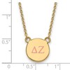 Black Bow Jewelry 14k Yellow Gold Plated Sterling Silver Delta Zeta Greek Life Necklace 18 Inch - 2 of 4