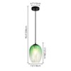 Rennnsan Quivane 7"W 1-Light Buded Textured Glass Modern Dimmable Pendant - 3 of 4