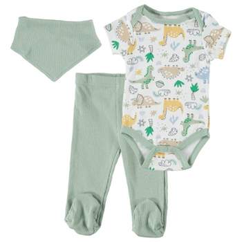 Chick Pea Baby Girl Clothes Newborn Footed Pants Onesie Set