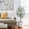 Boersma Artificial Olive Tree, Fake Floor Plant with Plastic Pot for Office and Home Decor, Decorative Artificial Plant for Indoors and Outdoors - 2 of 4
