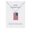 Anna-Kaci American Flag Pendant Necklace with Patriotic Gift Message Card & Envelope Jewelry Gifts - 2 of 4