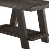 Syemin End Tables Athens Contemporary Two-Tone Wood Shelf Side Table End Table for Small Spaces Nightstand Accent Coffee Table, Brown, 23.5"*14"*22" - 4 of 4