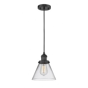 Franklin Restoration - 1 Light Cone Mini Pendant In IndustrialStyle-10 Inches Tall and 8 Inches Wide - 1 of 1