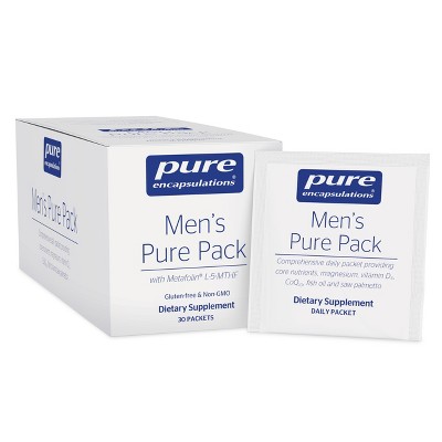 Pure Encapsulations Men's Pure Pack - Multivitamin/Mineral Complex with Added Magnesium, Vitamin D3, CoQ10, and Omega-3 Fatty Acids* - 30 Packets