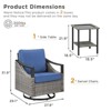 Buenhomino Outdoor Patio Furniture Sets, All-Weather PE Wicker Seating with Swivel Chairs, Sofas, Ottomans & Tables for Garden, Deck & Porch - 4 of 4