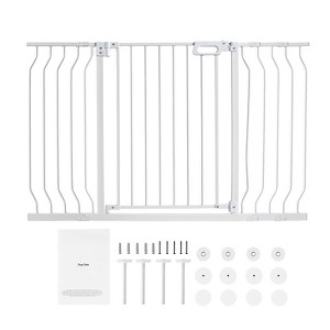 VEVOR Baby Gate, 29.5"-51" Extra Wide,30" High, Dog Gate,Thru Auto Close Child Gate Pet Security Gate with Pressure Mount Kit and Wall Mount Kit,White - 1 of 4