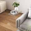 21" Acrylic Waterfall Coffee Table, 15mm Thick Clear Rectangle End Table, Modern Minimalist Side Table for Living Room or Bedroom - 3 of 4