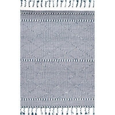 Nuloom Braided Trellis Jasmine Tassel Indoor Area Rug, 5' x 8', Blue
